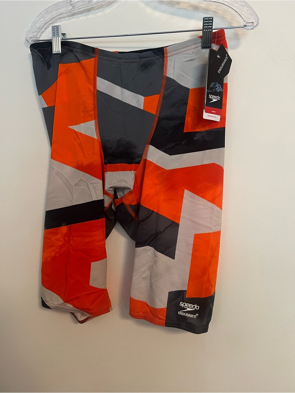 Speedo Orange & Black Endurance+ Jammer Swim Brief